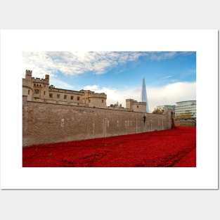 Tower of London Red Poppies UK Posters and Art